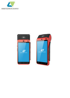 จอแอลซีดีมือถือ Android POS Terminal ความยืดหยุ่นของโปรเซสเซอร์ Quad Core