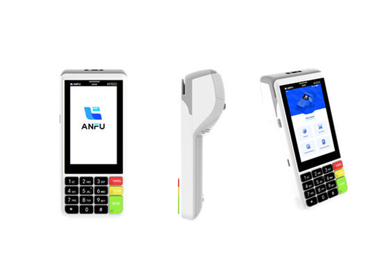 ANFU EMV รับรอง Android โทรศัพท์มือถือ การชําระเงินสมาร์ท POS 4G มือถือ การชําระเงินด้วยบัตรสวิป ปอยซ์ เทอร์มินัลที่มีเครื่องอ่าน NFC